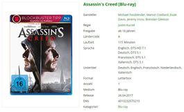 Assassin's Creed (Blu-ray)