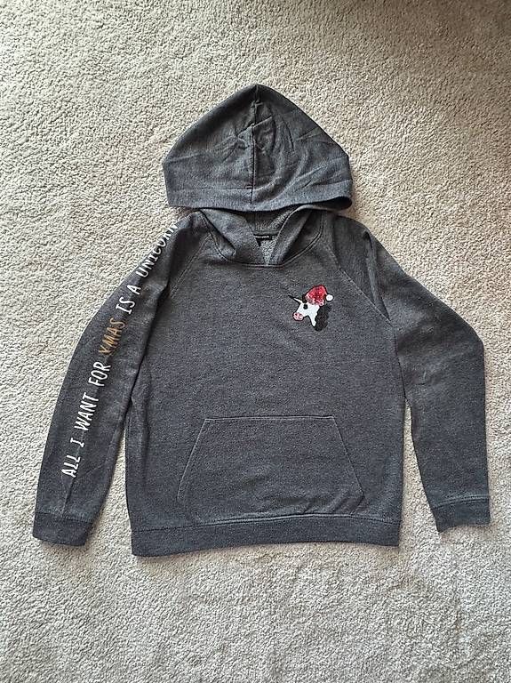 Pullover & Sweatshirts: Sweat à capuche gris Taille L – Gebraucht aus Bollion von cha_jm6h
