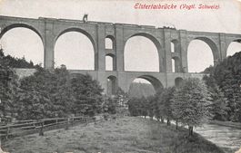 Vogtland Elstertalbrücke Schweiz Eisenbahnviadukt Zug
