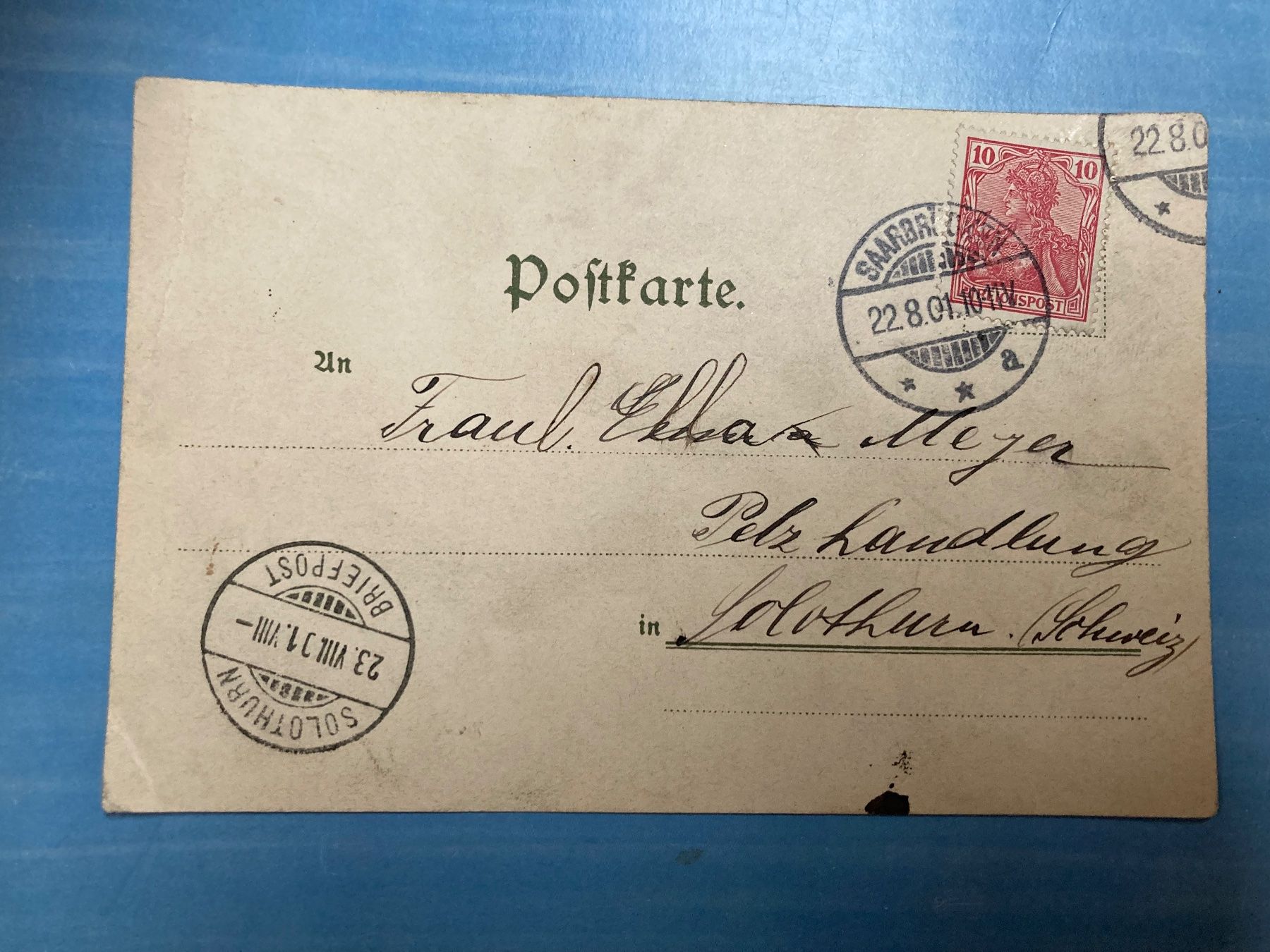 Cartoline postali: Katzen - antike Postkarte 1901 – Usato da zürich venduto da papalapa 1