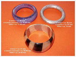 3 Armreifen (Modeschmuck) Kunststoff