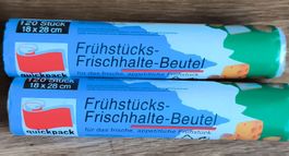2 Rollen Quickpack Frühstücksbeutel, 120 Stück pro Rolle