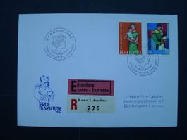 1962 FDC Nr. J195 + J198 selten mit Einzelwert