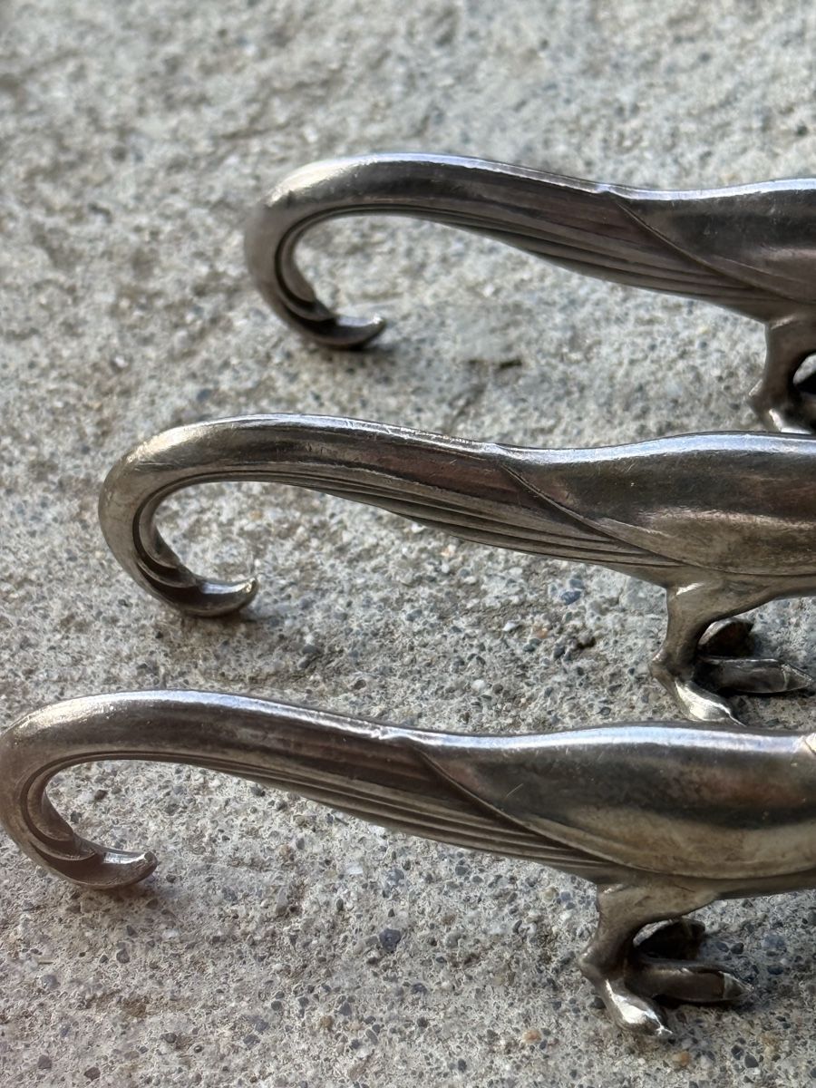 6 Messerbänke versilbert WMF 3x Pfau 3x Hahn Vintage (D'occasion) à ...