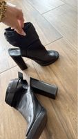 Black leather ankle boots used condition