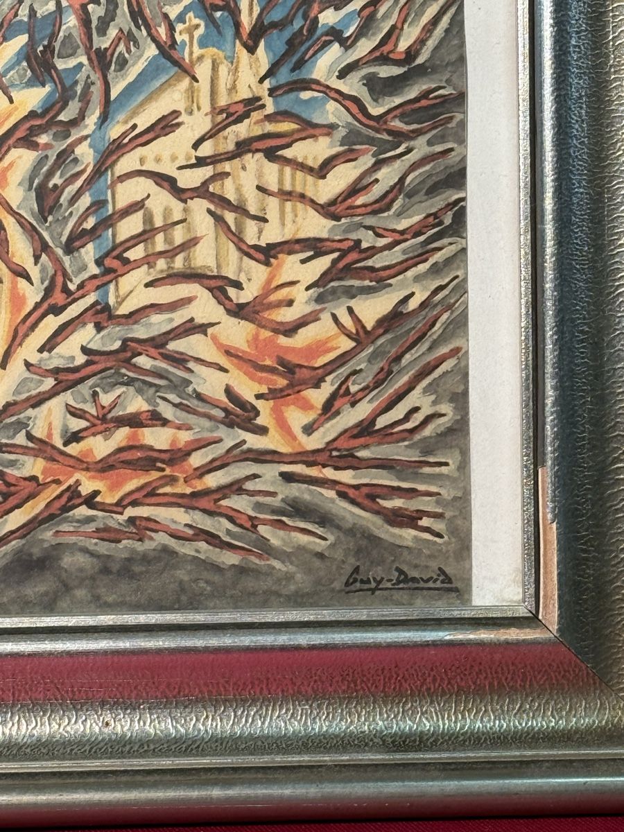 Dipinti: Original Guy-David Painting, Framed – Usato da Lausanne venduto da vas_cdb2 2
