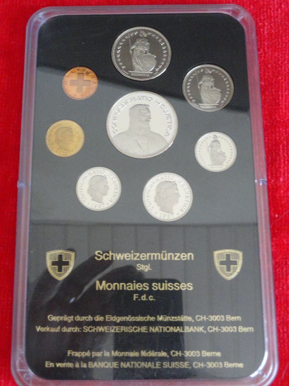 Toutes les monnaies: SCHWEIZER MÜNZSATZ IM STEMPELGLANZ 1987 – Neuf (Voir description) à Gerlafingen par Shiva_74 3