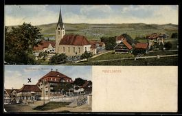 AK Mogelsberg, Gasthaus z. Rössli. Kirche