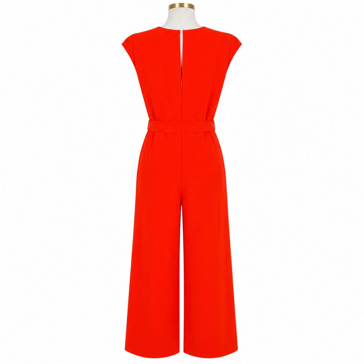 Mango Tute: Eleganter Mango Jumpsuit Rot | V-Ausschnitt | Bindegürtel – Nuovo (secondo la descrizione) da Aarberg venduto da LovelyThings_ 1