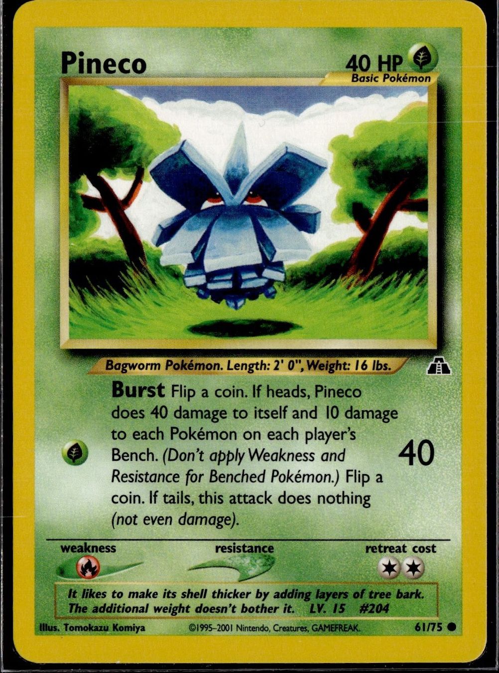 Pokémon Cartes à collectionner: Pineco Neo Discovery 61/75 Pokémon EN – D'occasion à Zürich par pokemon_cards