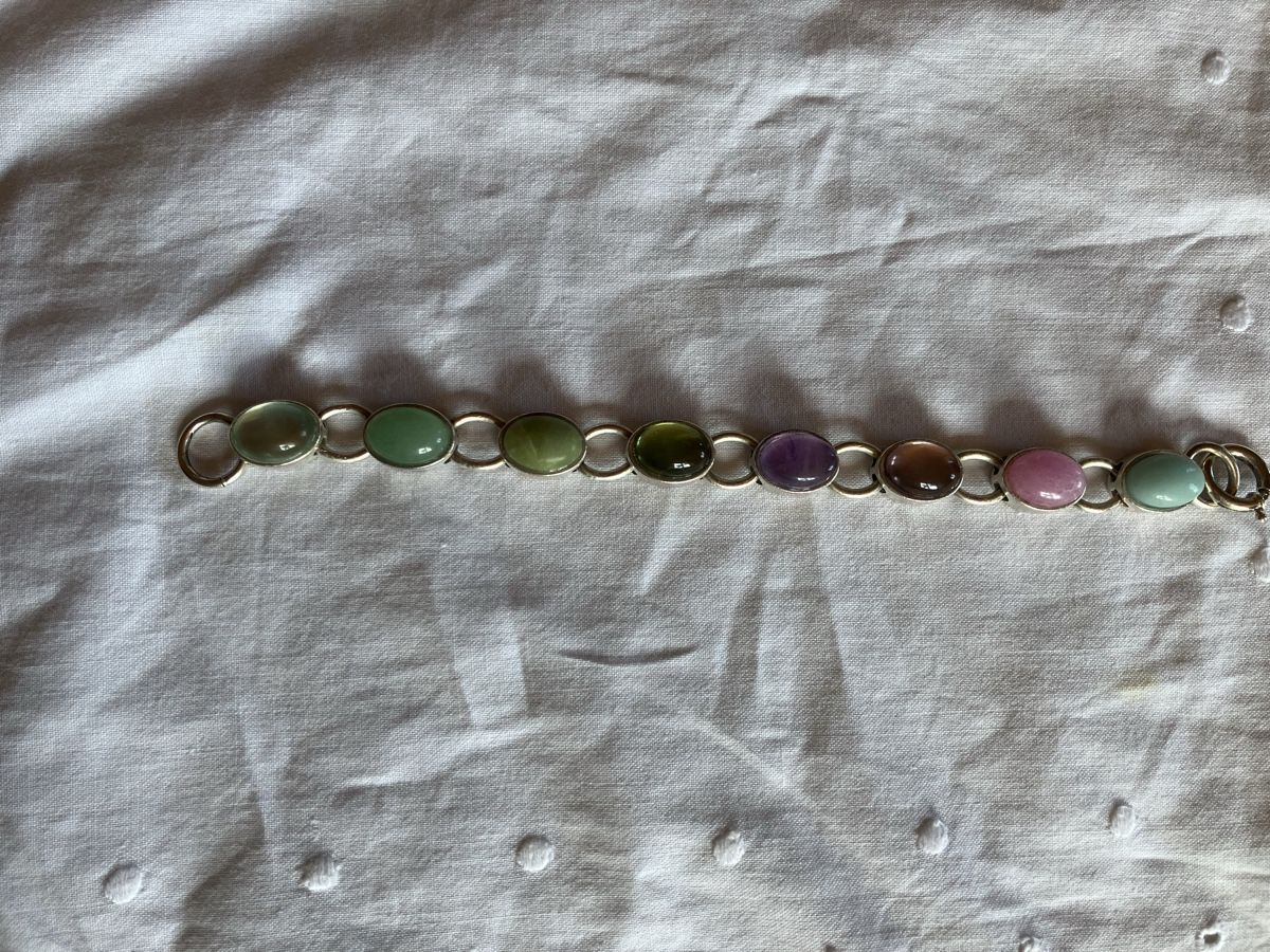 Bracelets: Silberarmband mit Cabochons  – D'occasion à Bassersdorf par groovygremlin 3