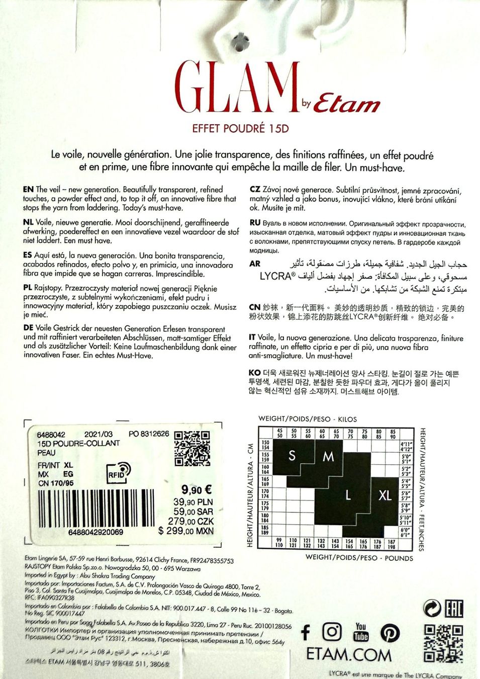 Strümpfe & Strumpfhosen: Strumpfhose Etam Glam Effet Poudré – Neu und originalverpackt aus Menziken von ABA60 1