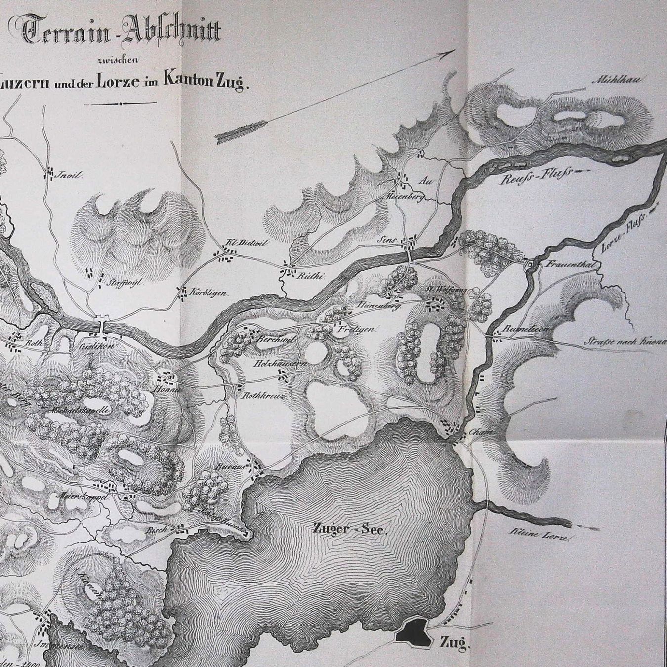 Cartine & Atlanti: Luzern bis Zug  Plan 1850 – Usato da Rafz venduto da Helvet32 1