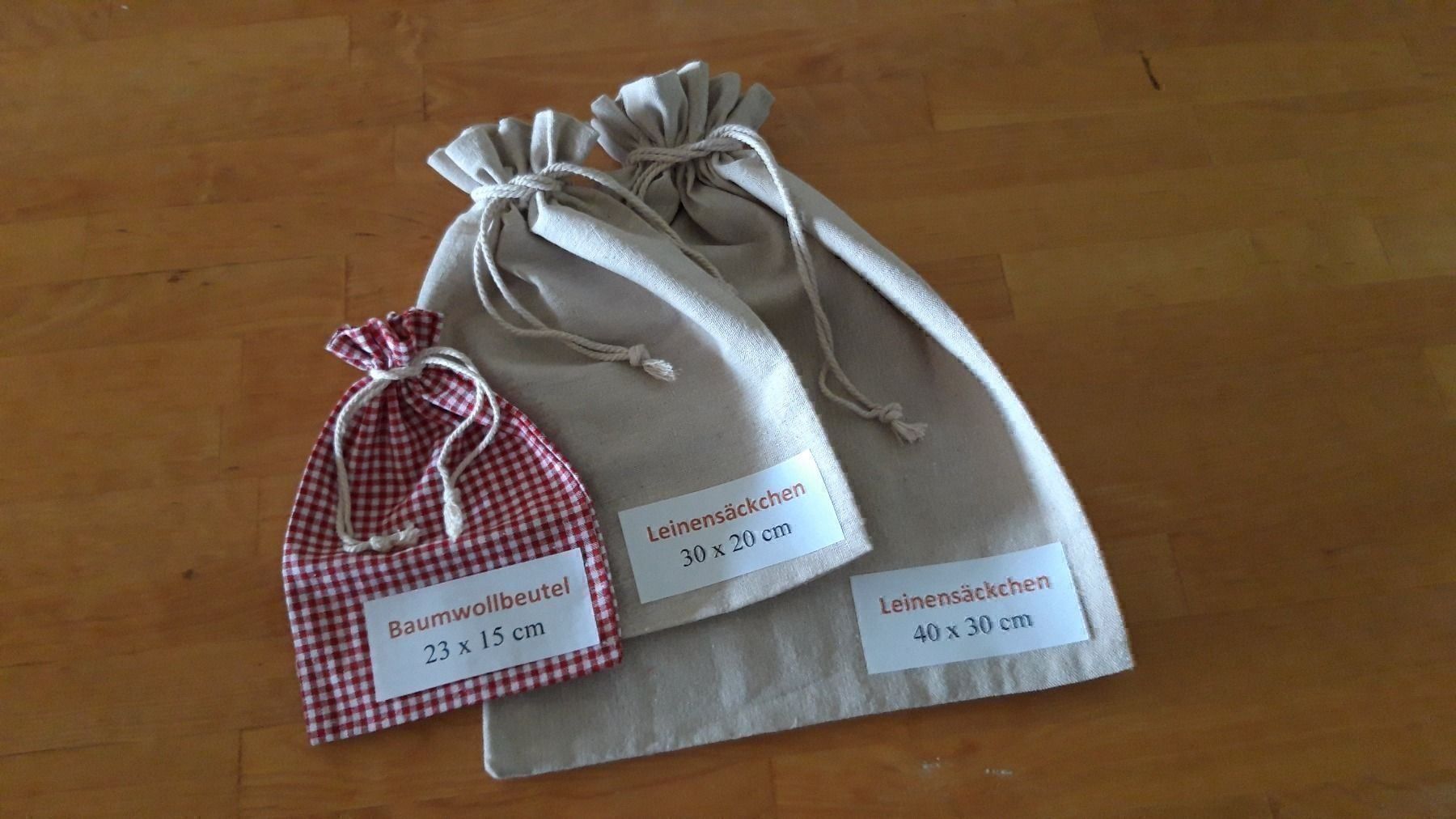 Tessuti: Baumwollbeutel 23x15 cm  Stoff Beutel – Nuovo e nell'imballaggio originale da Lömmenschwil venduto da ritalin01 2