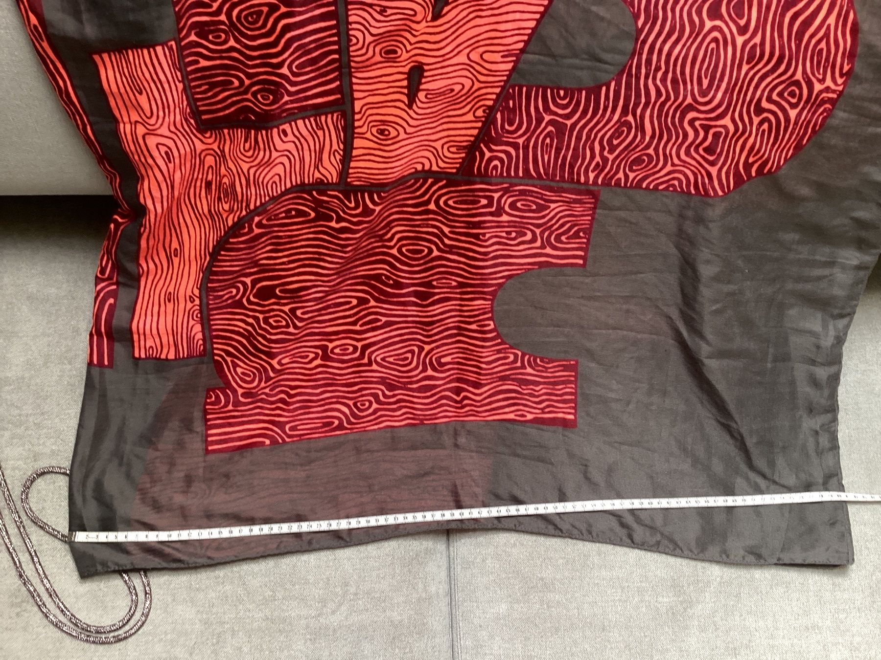 Pieces Foulard & Sciarpe: Loop Schal Damen Pieces grau orange rot gemustert – Usato da Homberg b. Thun venduto da Homata 4