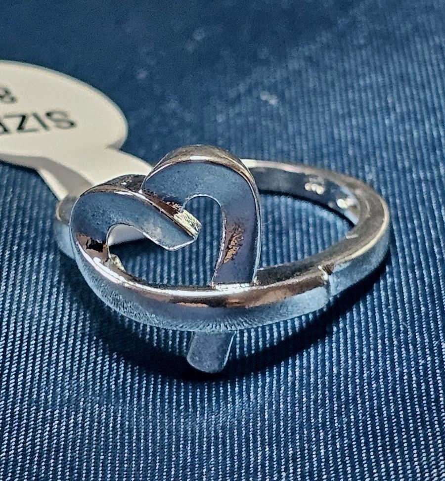 Anelli: Eleganter Ring Herz, 925 versilbert, Gr. 8 – Nuovo (secondo la descrizione) da Grenchen venduto da maretop 2