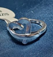 Eleganter Ring Herz, 925 versilbert, Gr. 8