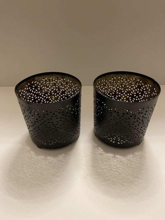 2x Windlicht schwarz Metall Ikea Kaufen auf Ricardo