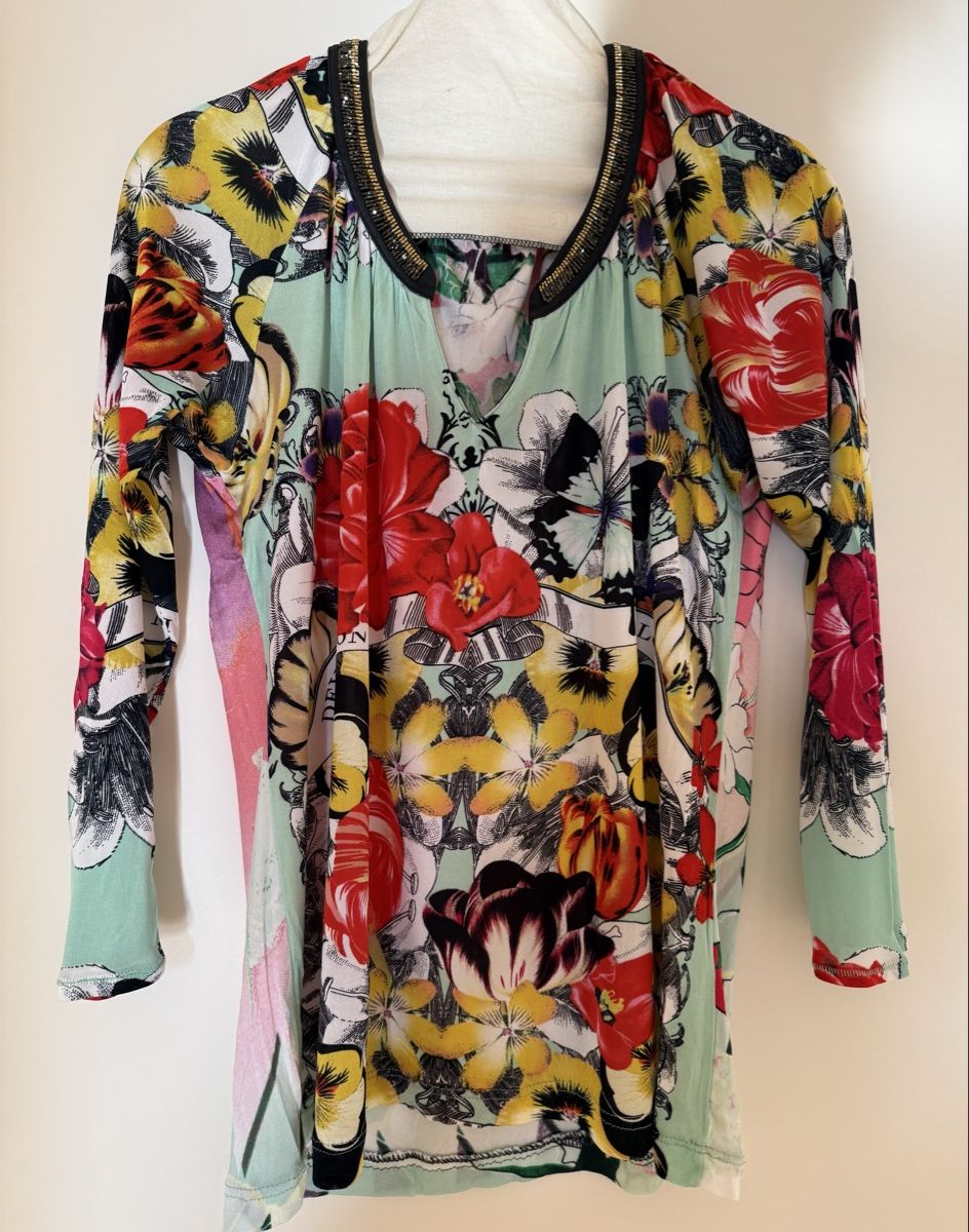 Tops: Tunique CUSTO fleuri taille M – Gebraucht aus Vernier von ley_yqh9 1