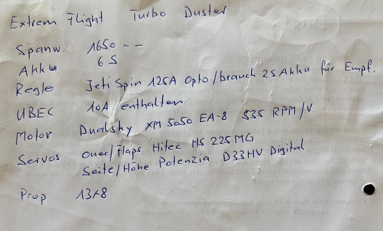 RC Modellbau: Extrem Flight Turbo Duster – Gebraucht aus Heimberg von idefix3613 3