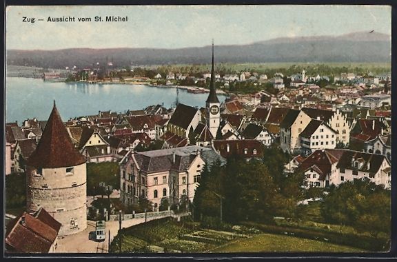 Ansichtskarten: Zug, Aussicht vom St. Michel, Blick übe – Gebraucht aus Berlin von bartko-reher