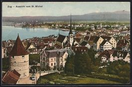 Zug, Aussicht vom St. Michel, Blick übe