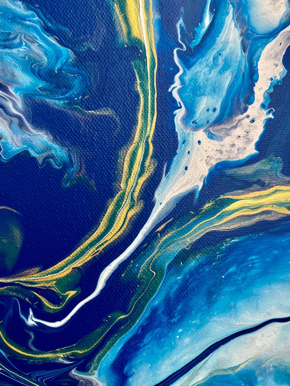 Gemälde: Blaues Gemälde 25x25cm Einzelstück – Neu (gemäss Beschreibung) aus Hochdorf von Jasminurschel 2