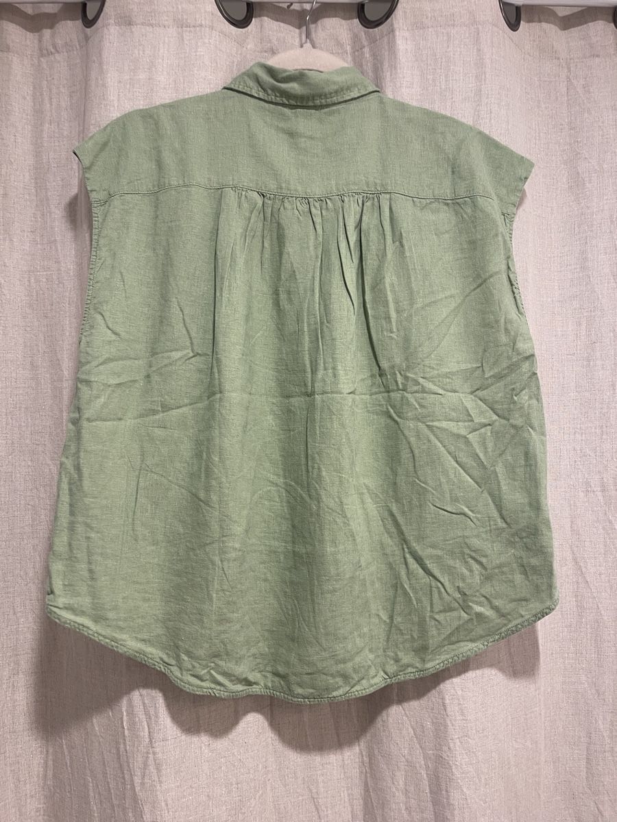 H&M Camicette: H&M Linen Blend Bluse aermellos hellgruen S Versand 9.- – Nuovo (secondo la descrizione) da Meilen venduto da ana9 2