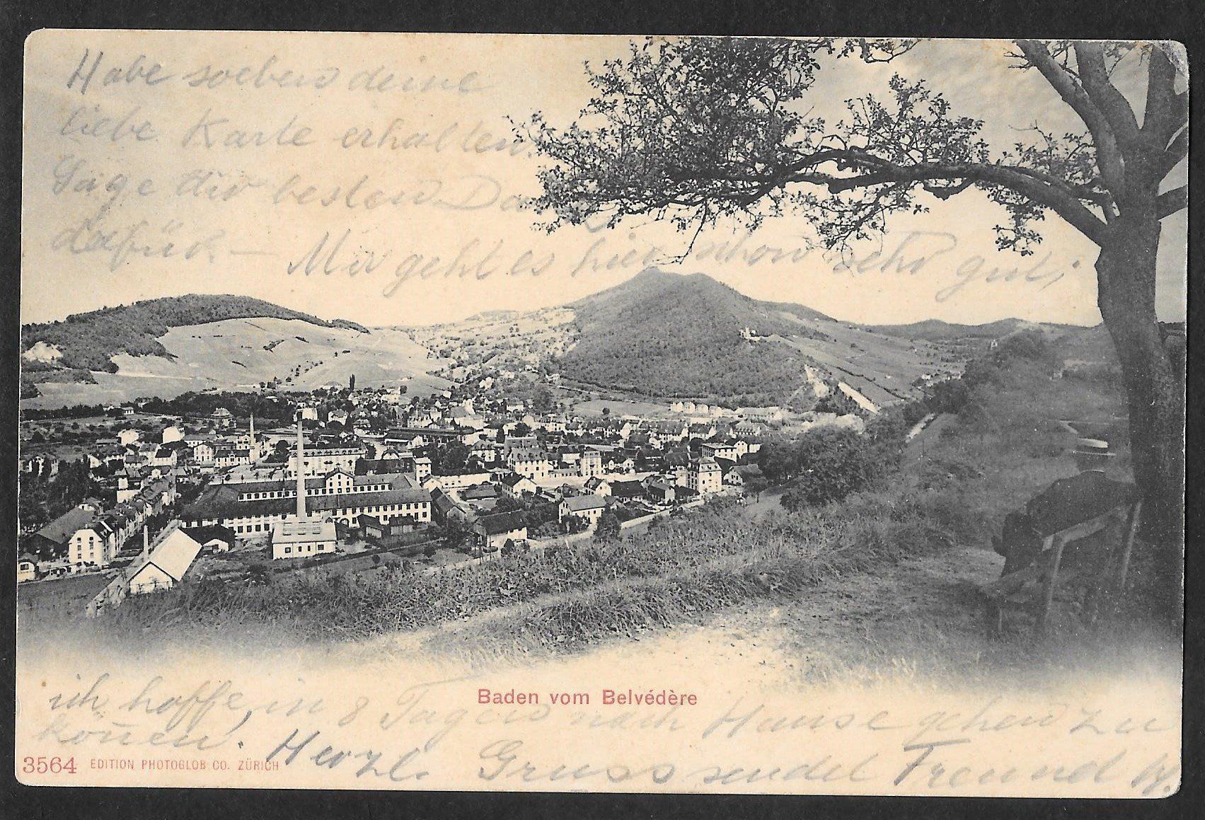Cartes postales: Baden vom Belvédère – D'occasion à Olten par clotaldi