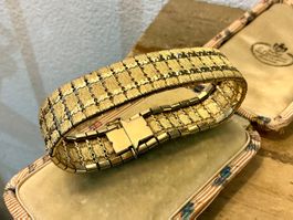 ART DECO ARMBAND GOLD DOUBLÉ UM 1930