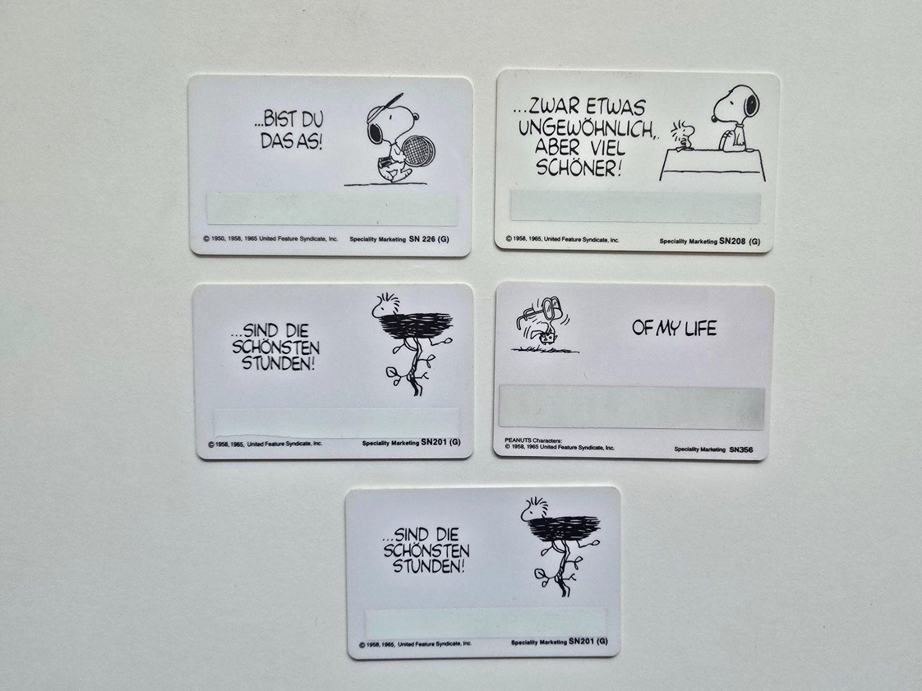 Cartoline: Alte Snoopy Visitenkarten – Usato da Dättlikon venduto da Wundertuete_ 1