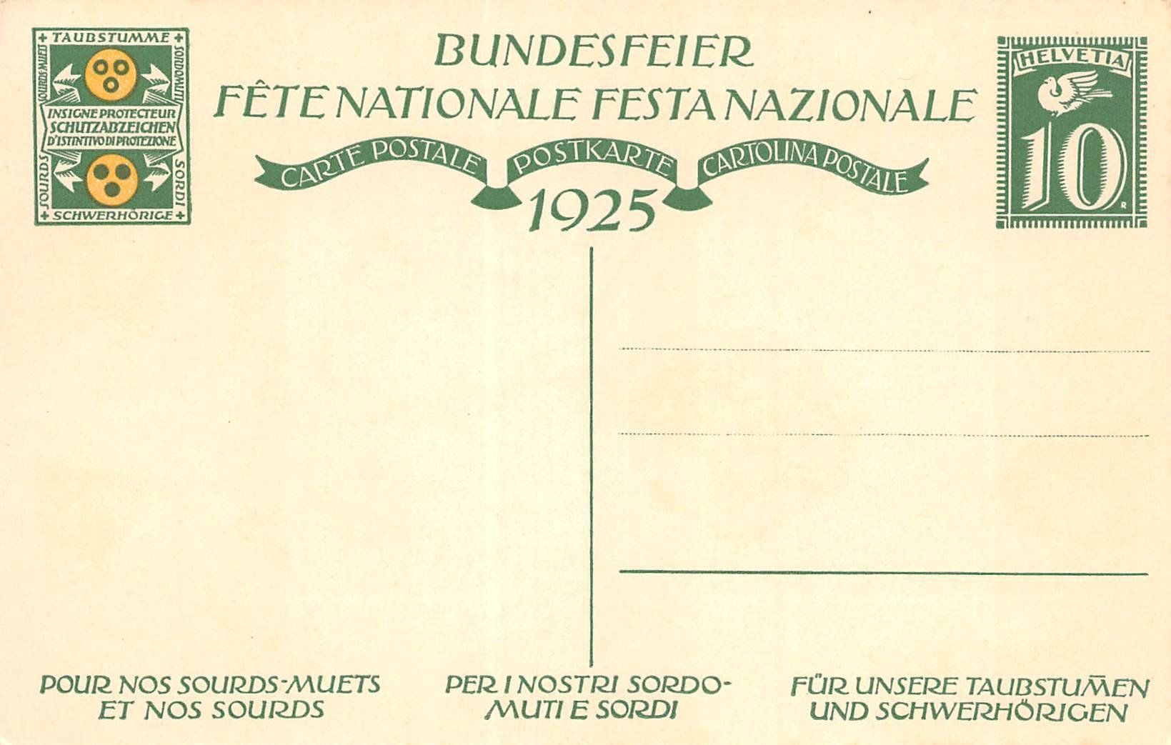 Tutti i francobolli: Bundesfeierkarte 1925, Lernender Knabe – Usato da Ottikon b.Kemptth. venduto da Neptun1974 1