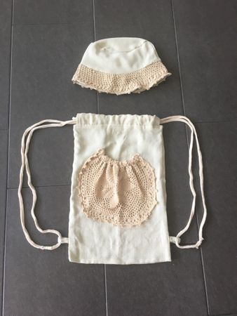 Süsser Rucksack 31cm x 49cm mit Mütze 25cm Durchmesser