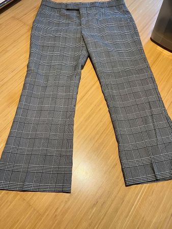 Schicke Stoffhose Gr. 40 schwarz/weiss kariert Büro Busin...