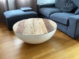 Design Couchtisch „Table Bowl XL“ – Holz / Metall – Ø ca. 90