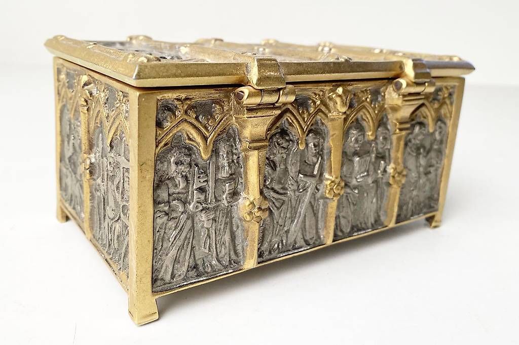 Barattoli: Leykauf Schmuck Schatulle, rechteckig Metall – Usato da Ballwil venduto da ClassicGallery 6