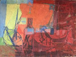 Original CH André Brechet Öl auf Leinwand (63x47cm)