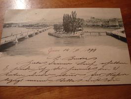 Geneve, uralte Postkarte 1899, o Geneve