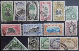 Liberia ex. Kat. 153-255 */gest. 1918/28