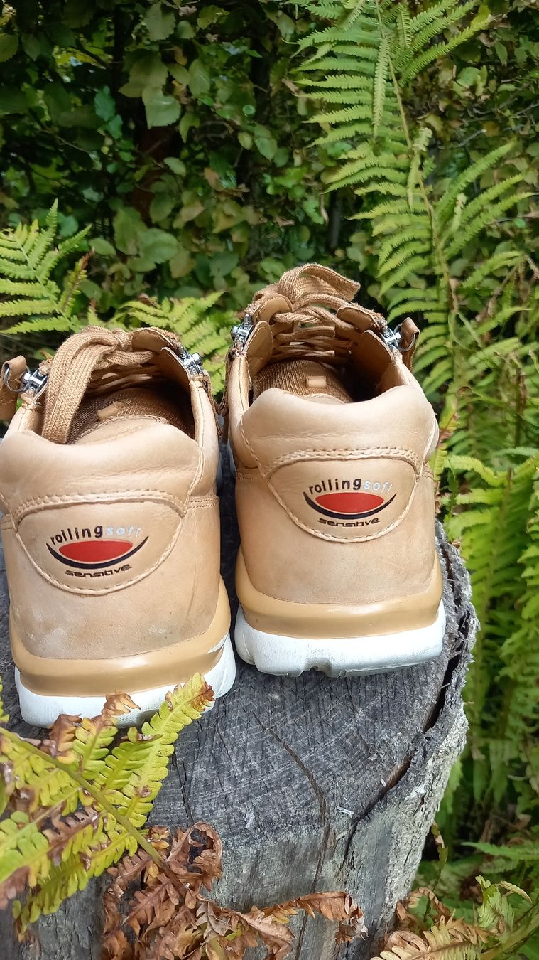 Gabor Damenschuhe: Rolling Soft Leder Sneaker hellbraun gebrauchter Zustand – Gebraucht aus St. Gallen von Otterndorf 3