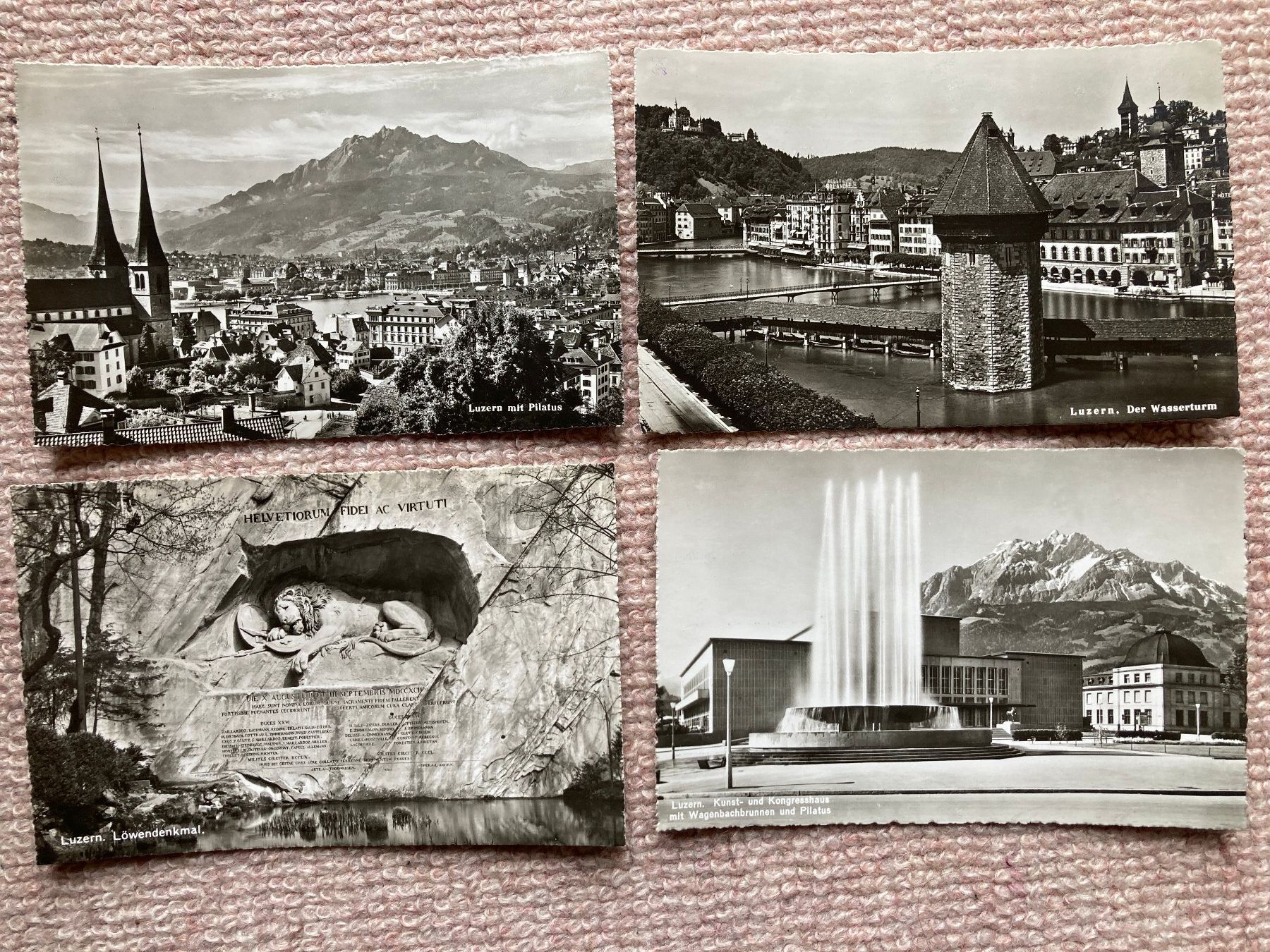 Ansichtskarten: 4 alte Ansichtskarten von Luzern – Gebraucht aus Lütisburg von wiesenpippau