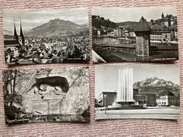 4 alte Ansichtskarten von Luzern