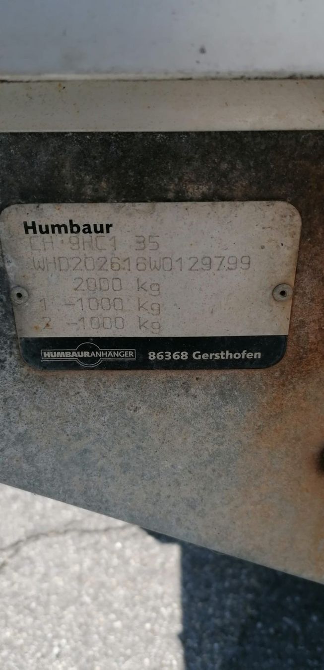 Humbaur Rimorchi: Humbaur HT 20.26.16 – Usato da Riedern venduto da Blechbeisser 6