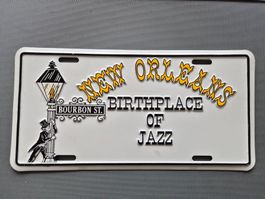 Deko Blechschild New Orleans Birthplace of Jazz geprägt