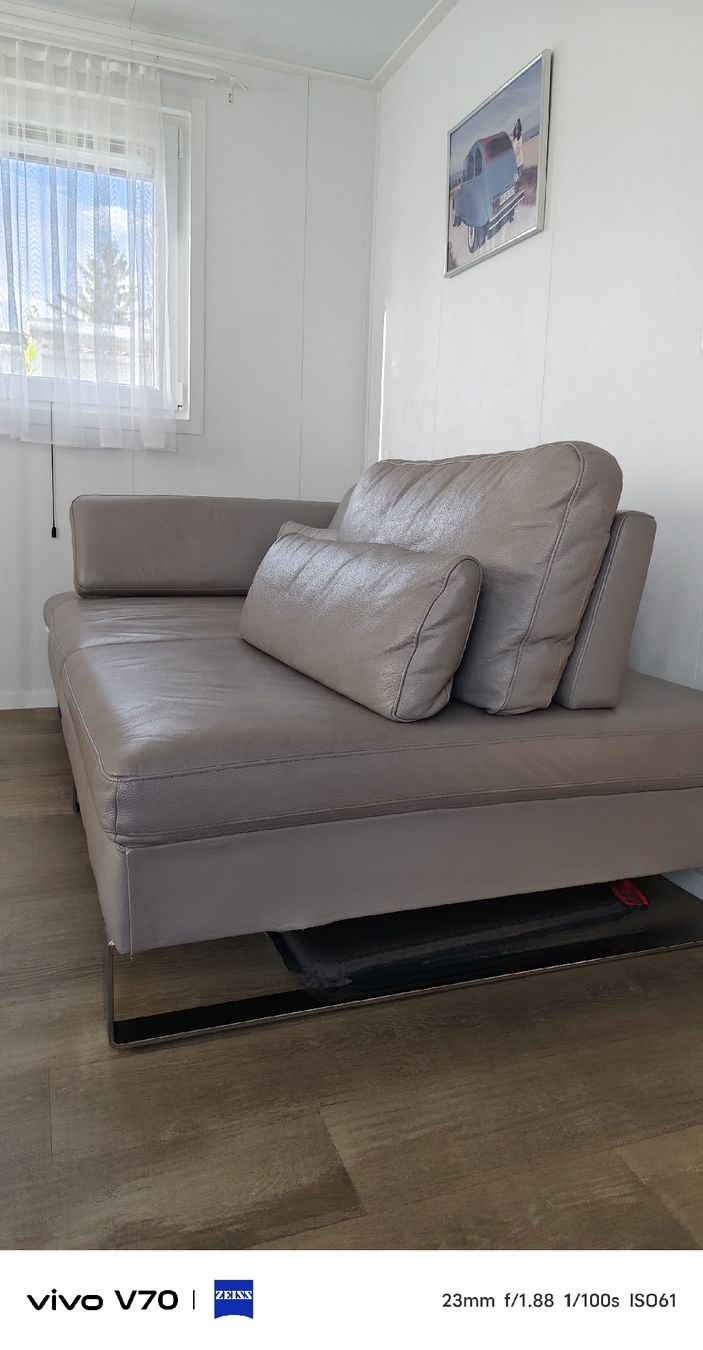 Pfister Sofas: Sofa modulable cuir gris – D'occasion à Sugiez par clo_76gd 1