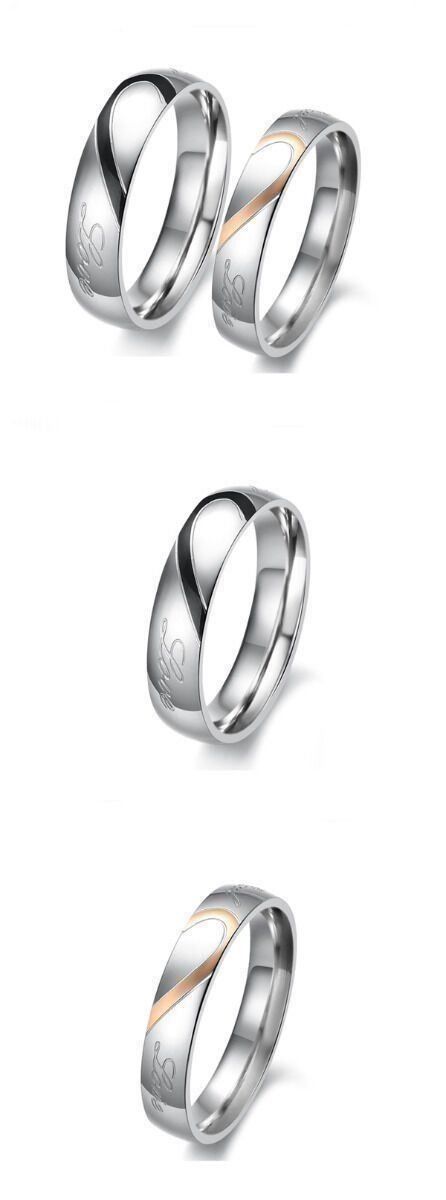 Anelli: 2 Herz Trauring Ehering Verlobungsring Ring Bague US 7 + 10 – Nuovo (secondo la descrizione) da Prilly venduto da ilyria73 3