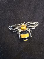 Broche abeille vintage style Gucci en métal doré émaillé 