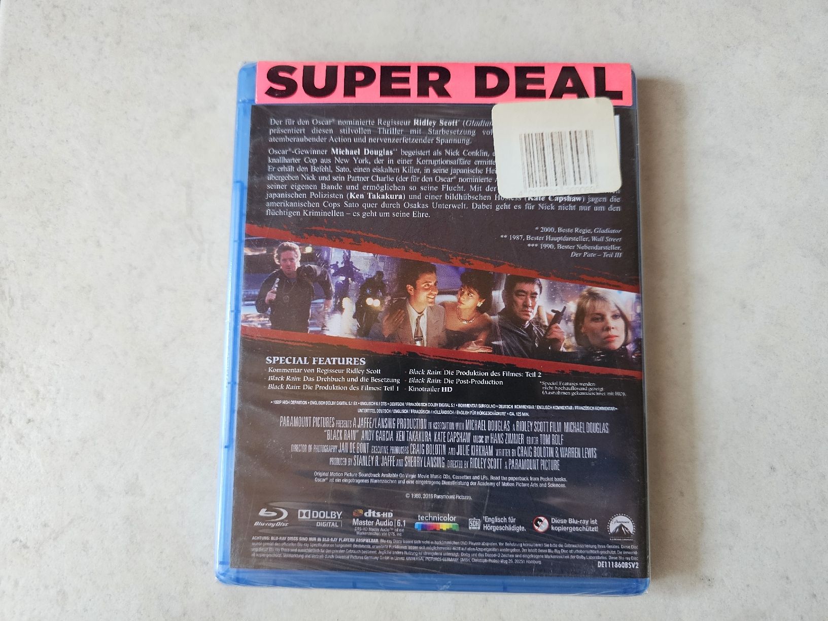 Tutti i DVDs: Black Rain  /  Bluray Fabrikneu (Michael Douglas) – Nuovo e nell'imballaggio originale da Schneisingen venduto da backstore24 1