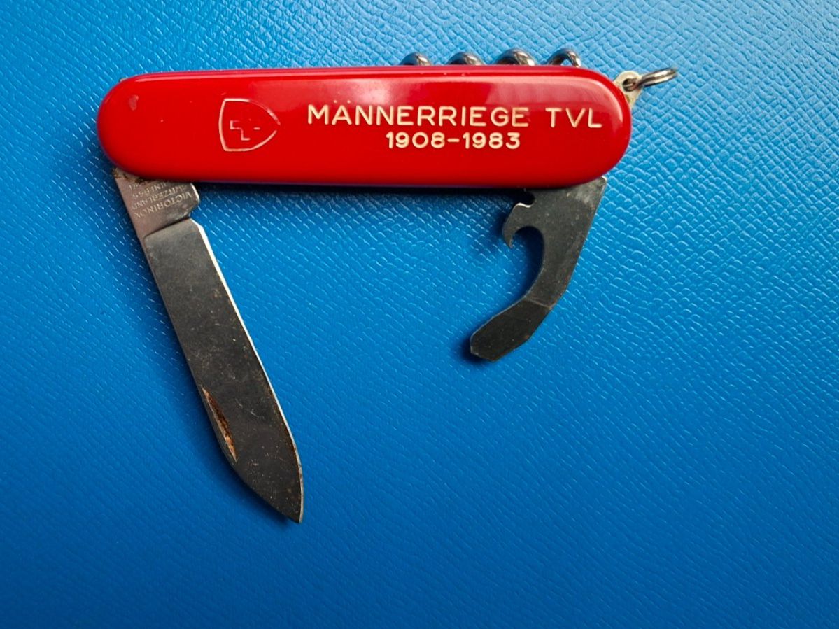 Victorinox Coltelli tascabile: Sackmesser Männerriege TVL - 1908-1983 – Usato da Allmendingen b. BE venduto da MMC-MuMeCo