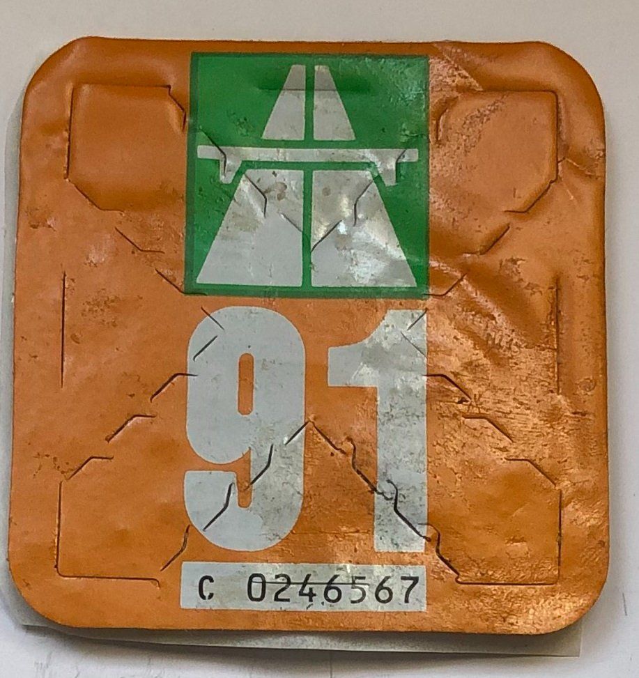 Vignette autostradali: Autobahnvignette 1991 – Usato da Ganterschwil venduto da ganterb